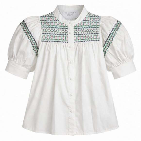 The Shirt by Rochelle Behrens Tops - The Shirt Rochelle Behrens Embroidered Saylor Blouse Top Tuckernuck Small